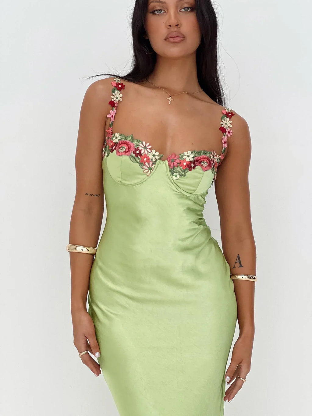 DressNovel Kenzie Maxi Dress Green