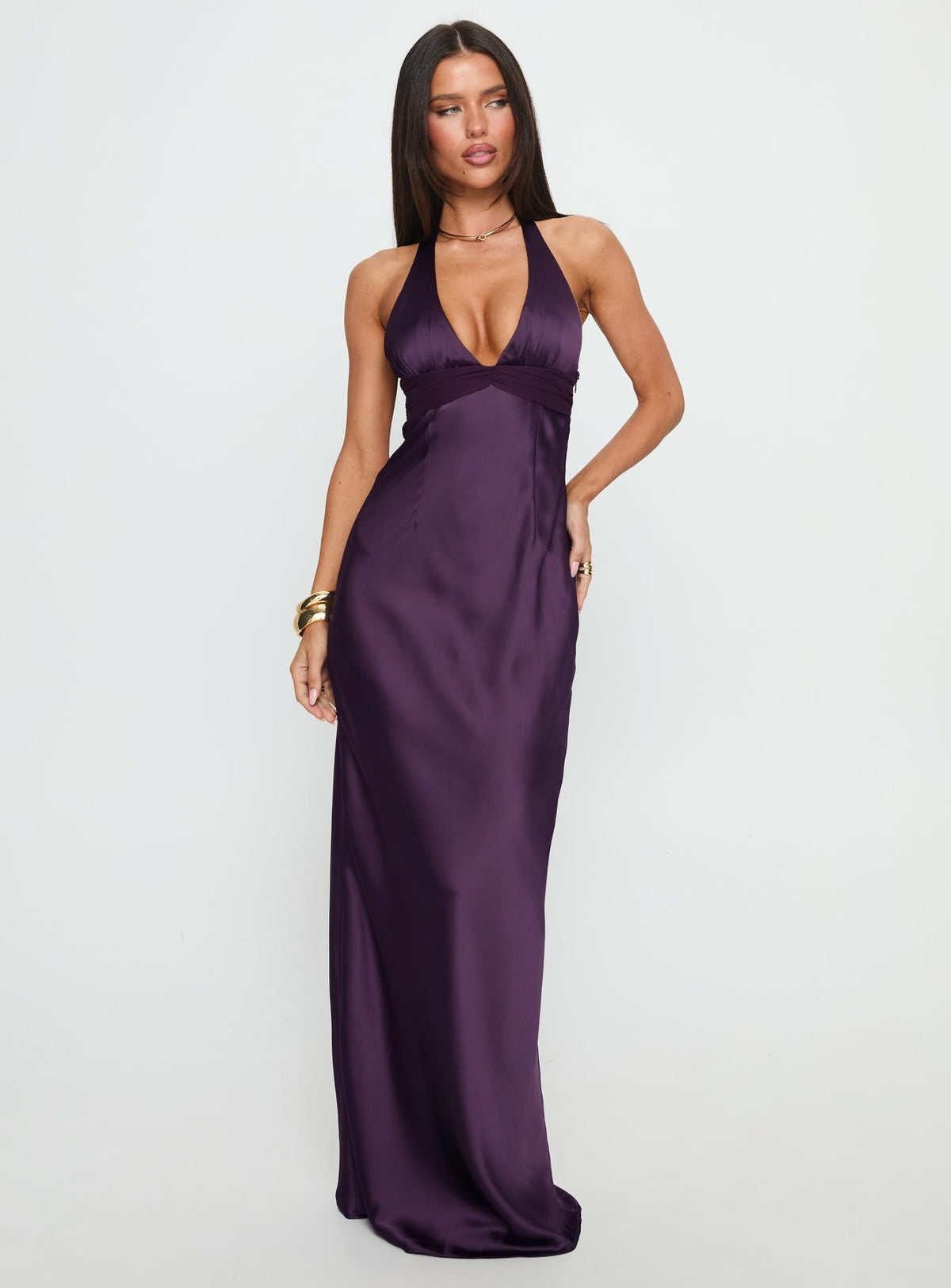 DressNovel Odyssa Halter Maxi Dress Purple