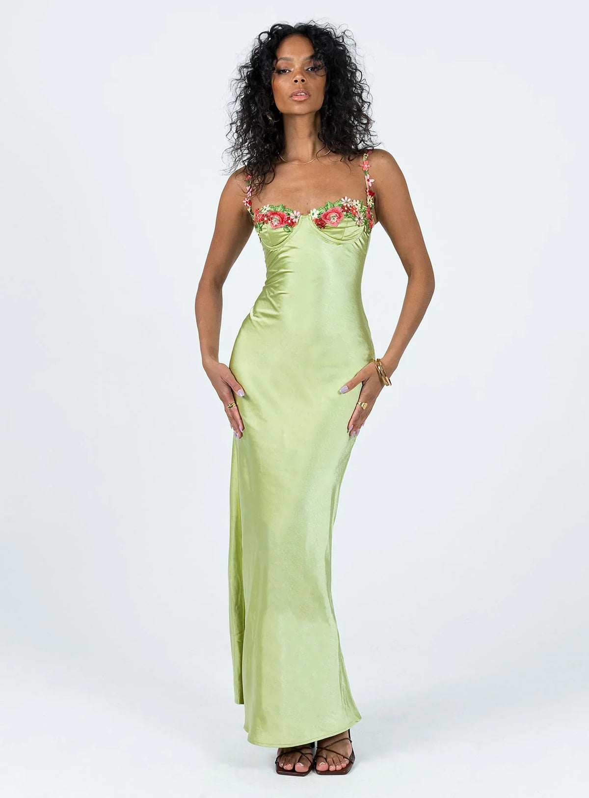 DressNovel Kenzie Maxi Dress Green