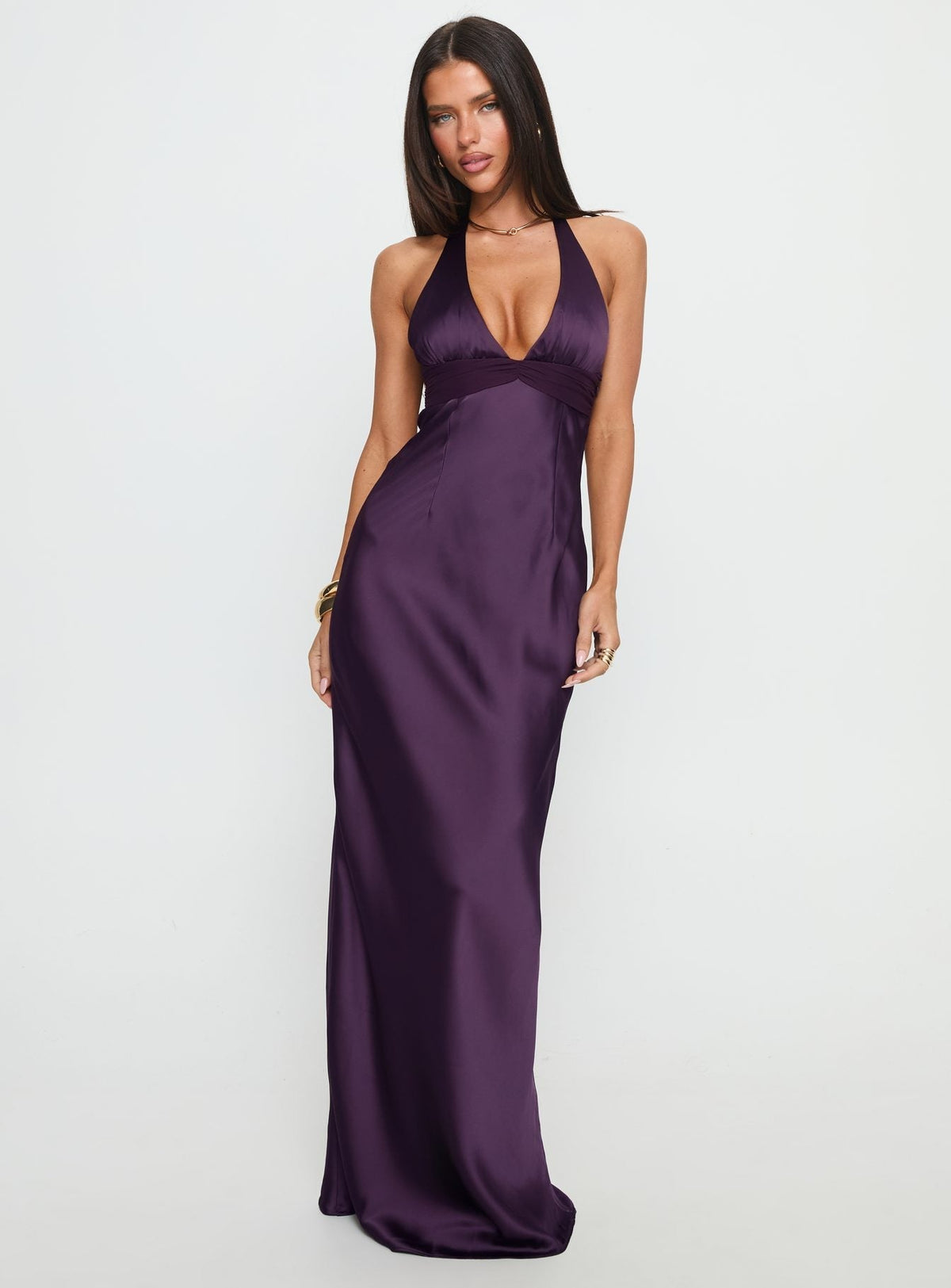 DressNovel Odyssa Halter Maxi Dress Purple