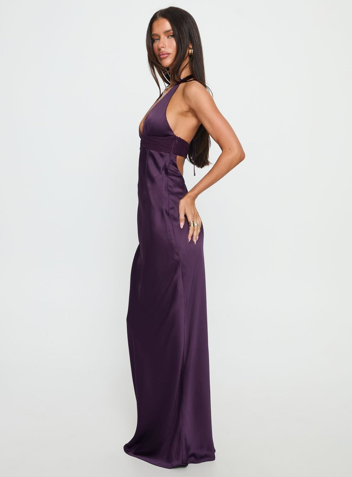 DressNovel Odyssa Halter Maxi Dress Purple