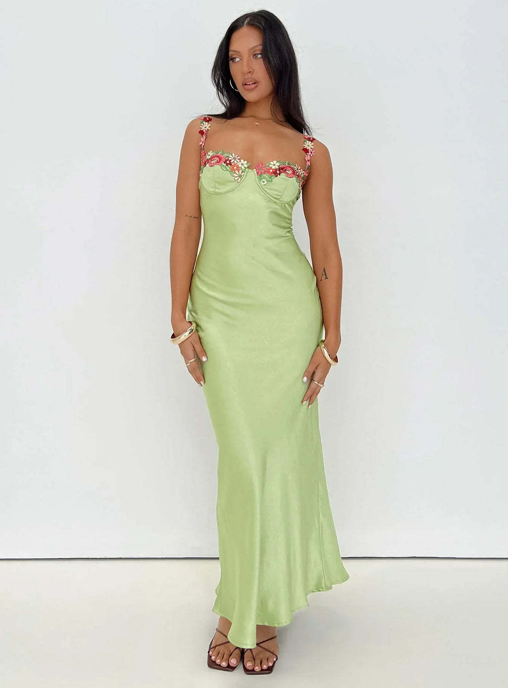 DressNovel Kenzie Maxi Dress Green