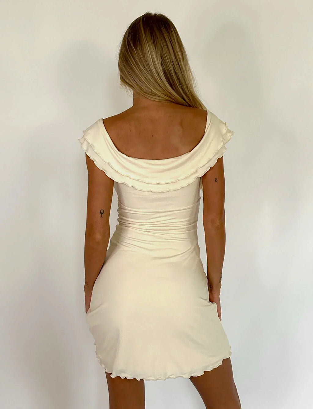 DENALI MINI DRESS - WHITE : BONE