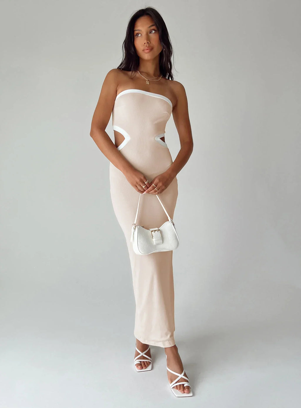 DressNovel Greta Maxi Dress Beige