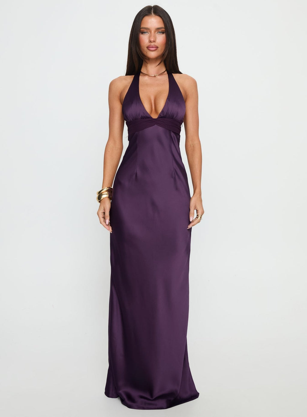 DressNovel Odyssa Halter Maxi Dress Purple