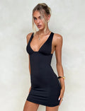 LUNARIA MINI DRESS - BLACK