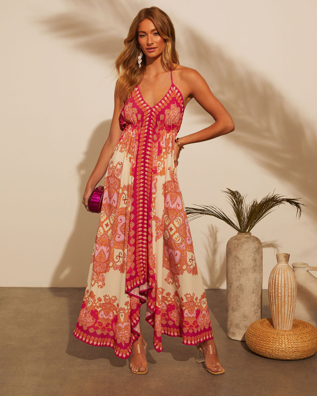 DressNovel Vineyard Border Print Maxi Dress