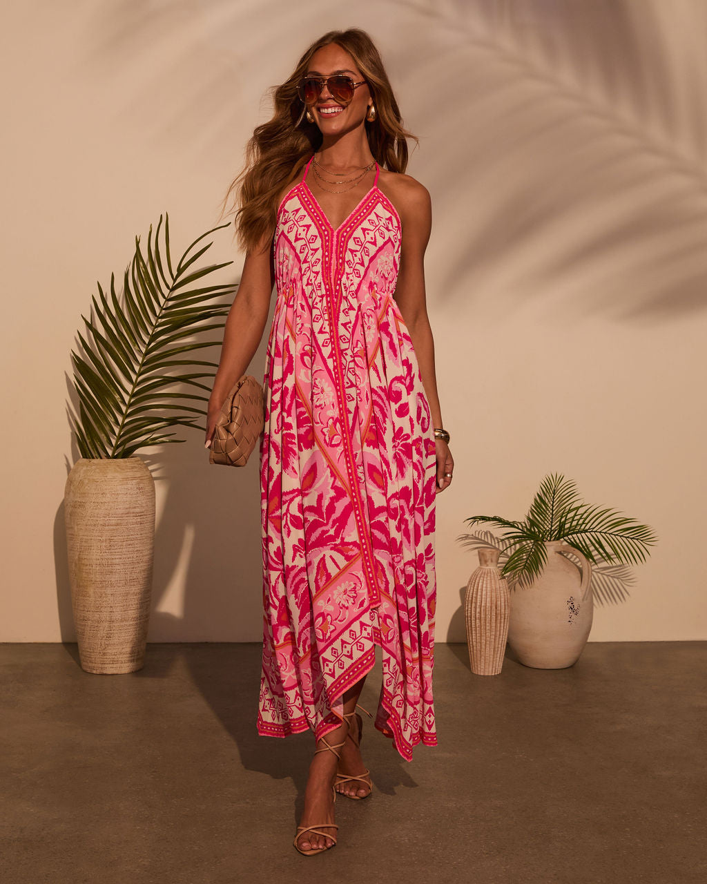 DressNovel Vineyard Border Print Maxi Dress