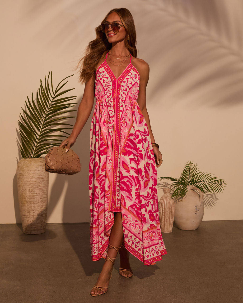 DressNovel Vineyard Border Print Maxi Dress