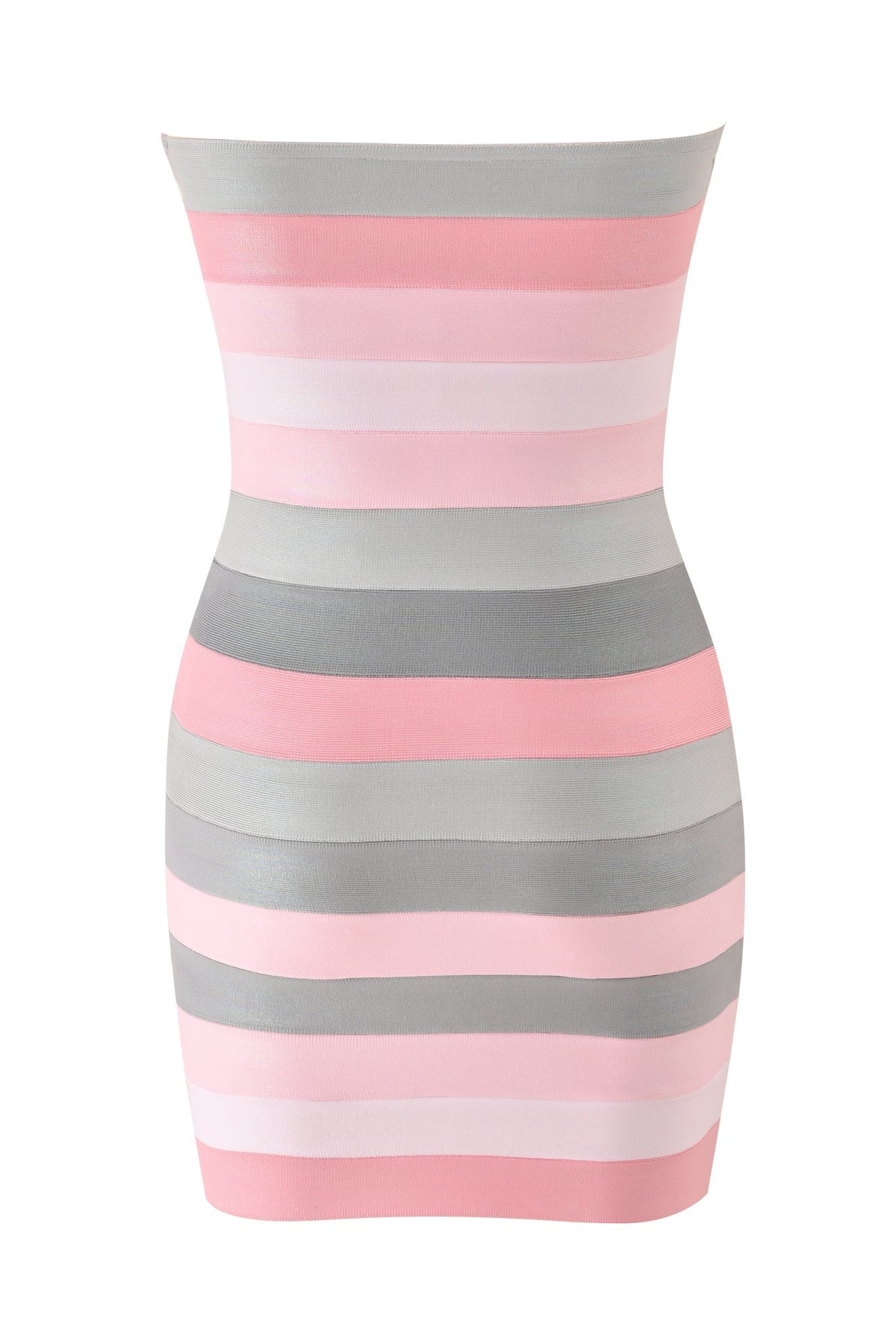 DressNovel ZUNA PLATINUM BANDAGE MINI DRESS - PINK