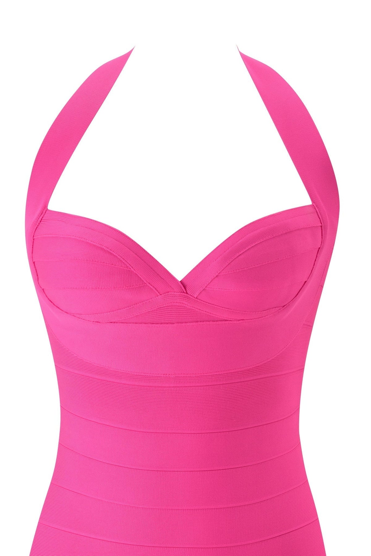 DressNovel ROSELLA BANDAGE MINI DRESS - NEON PINK