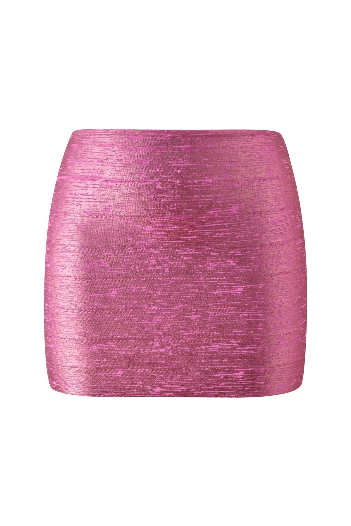 GownNovel AIDEN PLATINUM BANDAGE MINI SKIRT - FUCHSIA