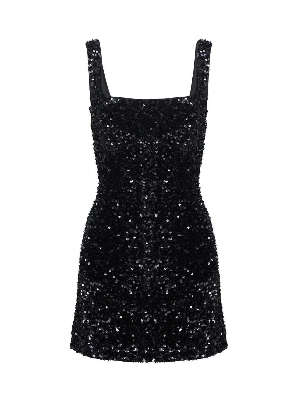 product Princess Polly Miss Me Sequin Mini Dress Black Square Neck