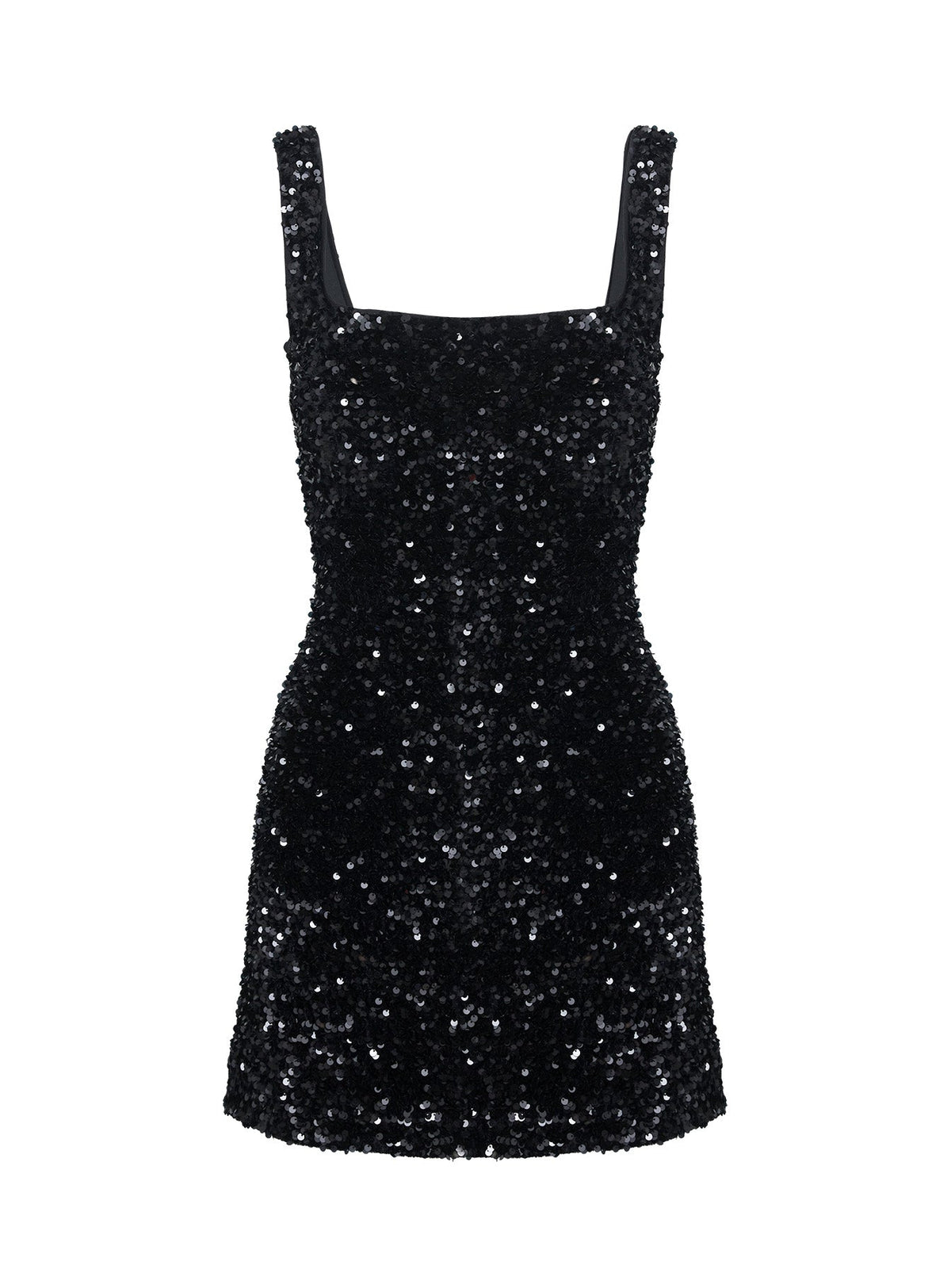 product Princess Polly Miss Me Sequin Mini Dress Black Square Neck