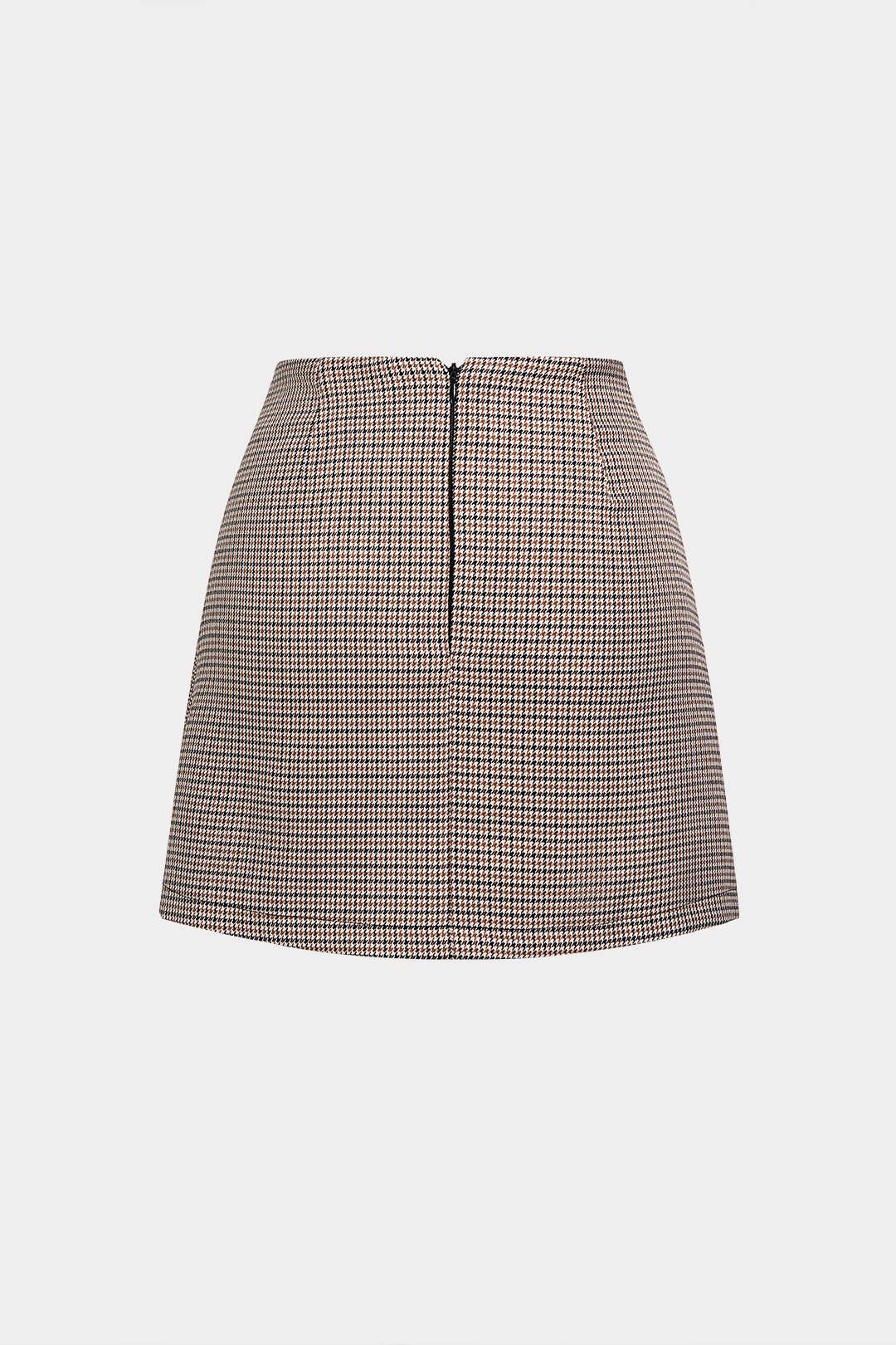 DressNovel Plaid Print Asymmetrical Pleated Mini Skirt