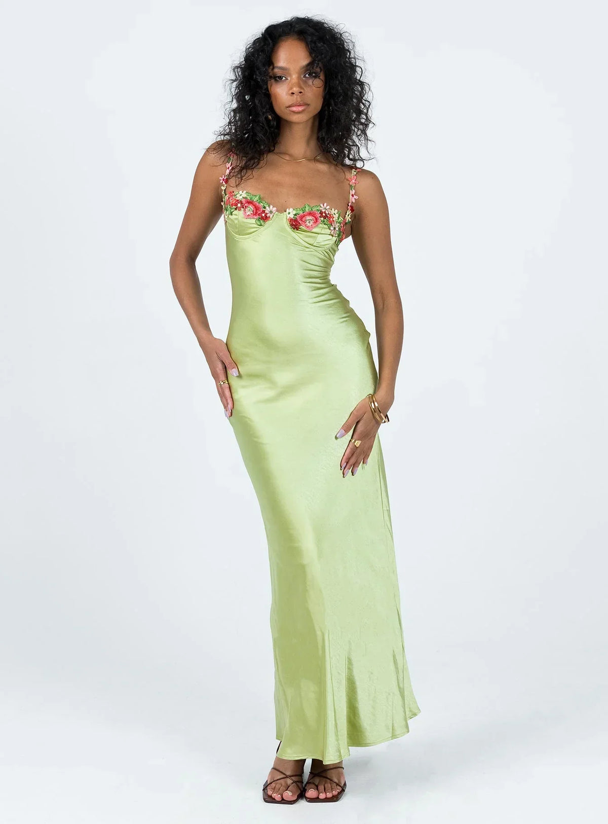 DressNovel Kenzie Maxi Dress Green